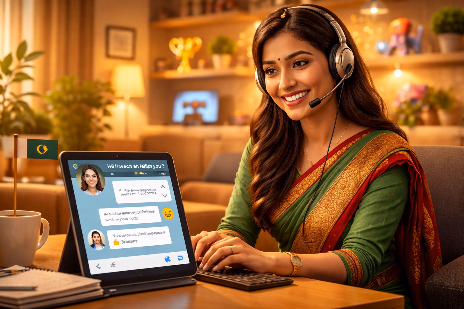 Welcoming Bengali gaming host inviting players to resolve 99Khela login concerns with illuminated tokens and warm ambient lighting