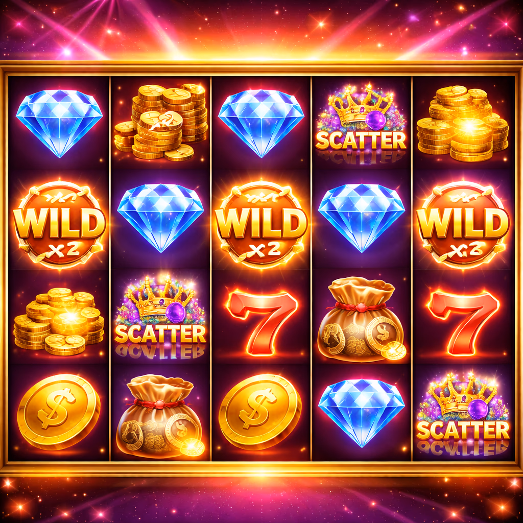 Delighted Bangladeshi woman enjoying vibrant online slot games with golden coin animations on the 99Khela platform
